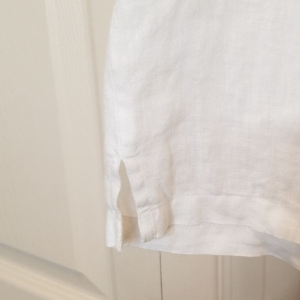 MICHAEL KORS White Linen Button Down Blouse Size Small - Picture 5 of 6